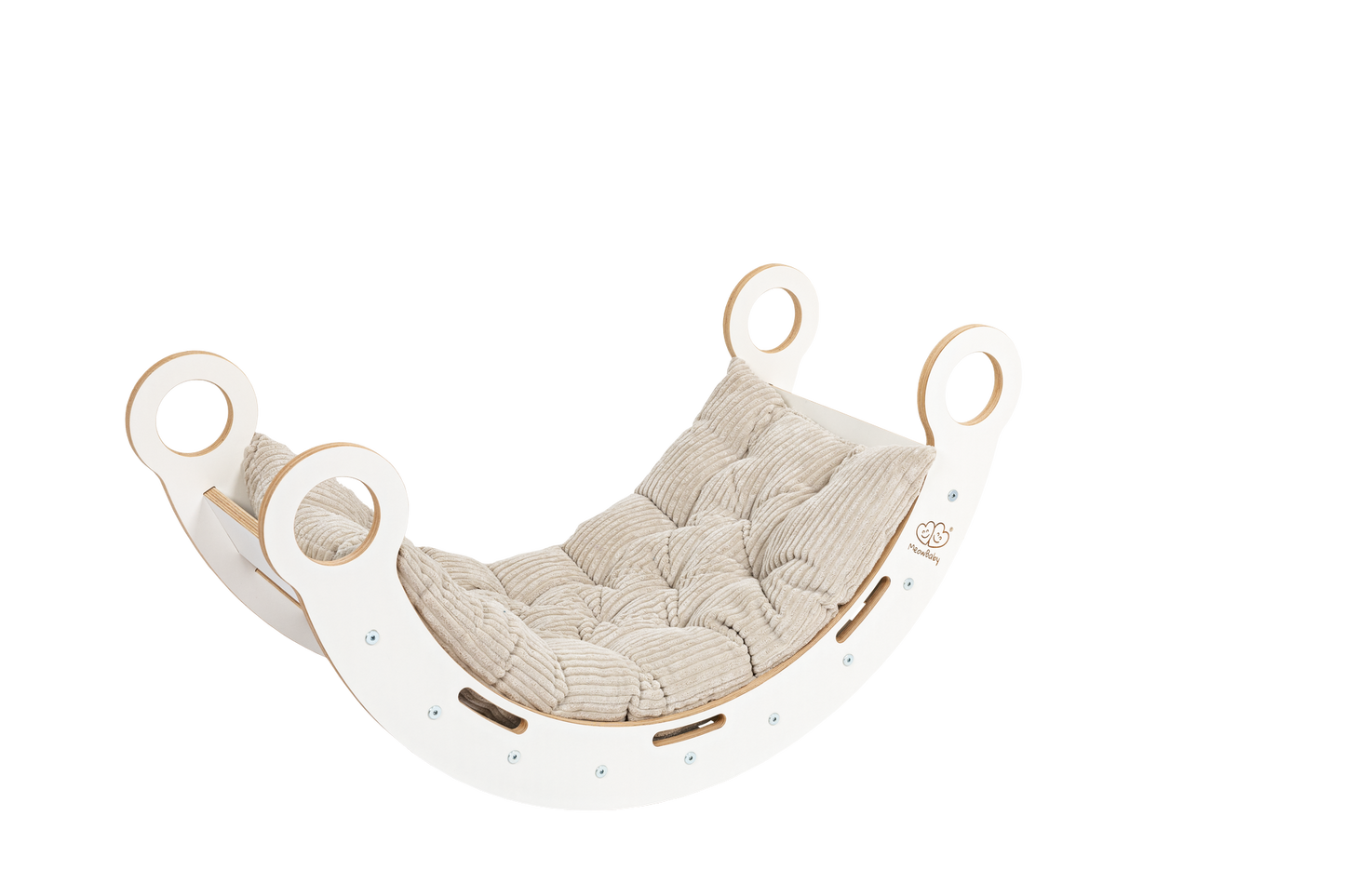 White Wooden Dream Rocker with Pillow and Slide - Medium