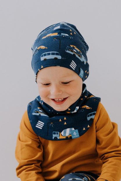 Kids Merino Hat Beanie For Autumn And Spring METTE - Vehicles