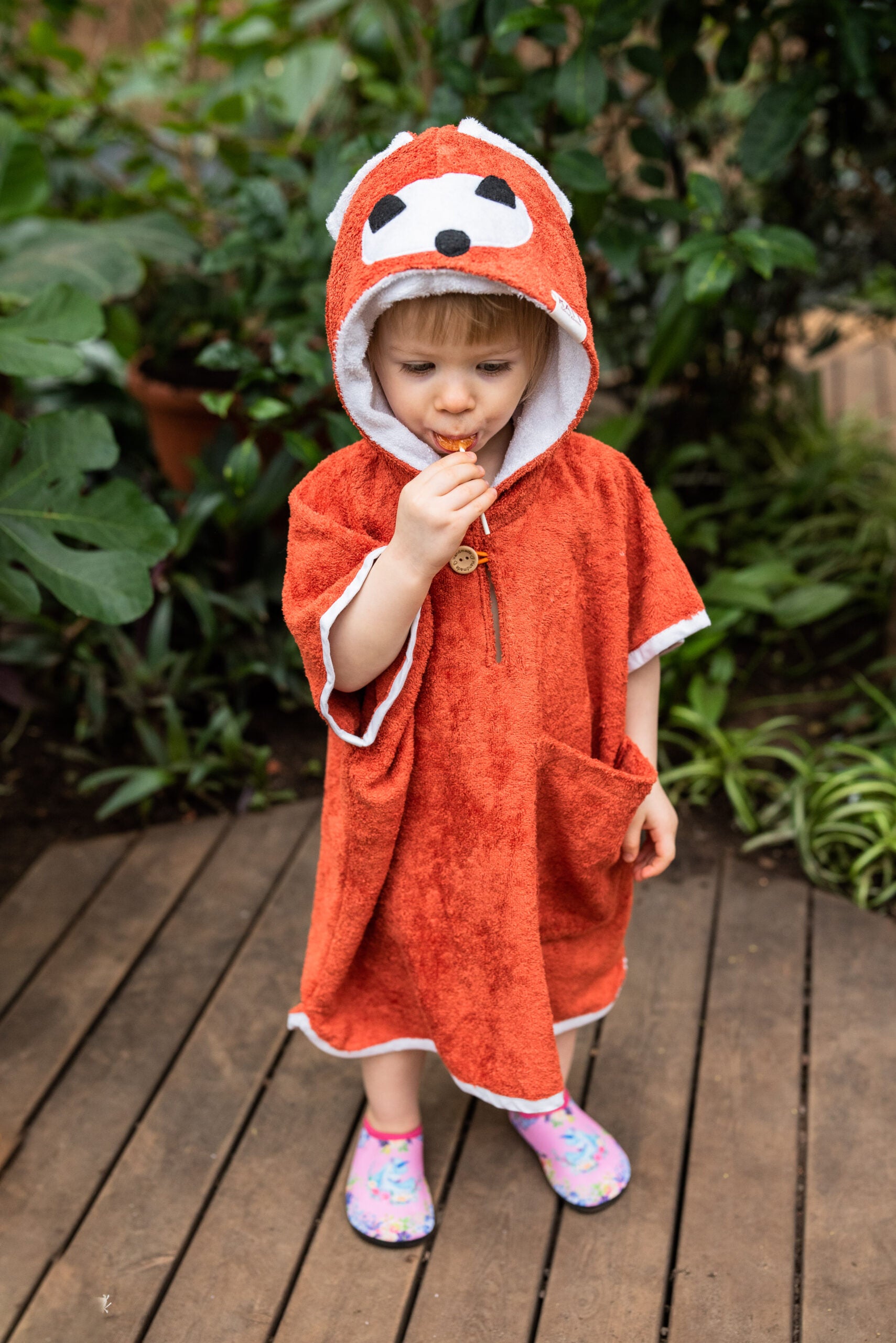 Short-Sleeve Poncho FOX - For TODDLERS