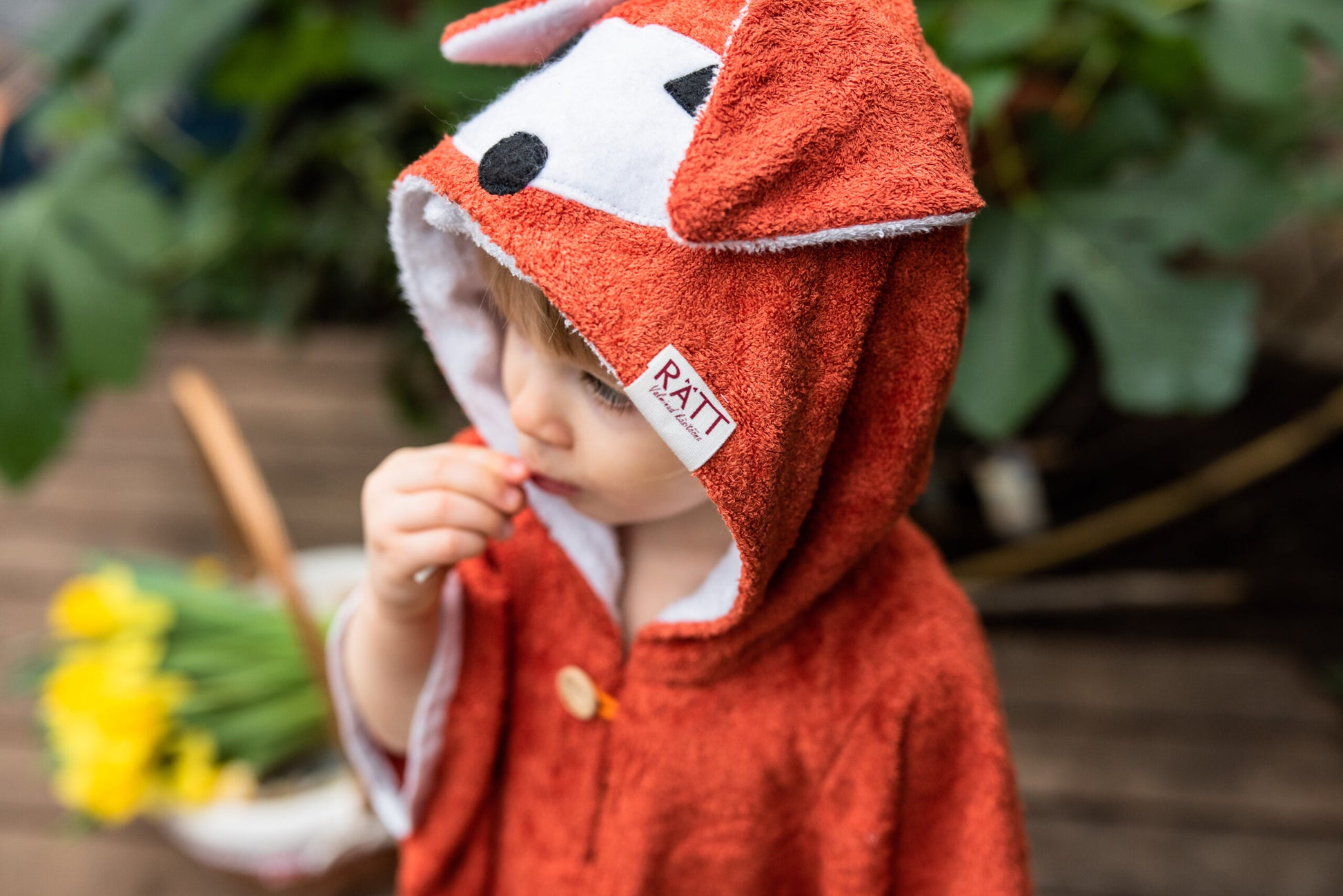 Short-Sleeve Poncho FOX - For TODDLERS