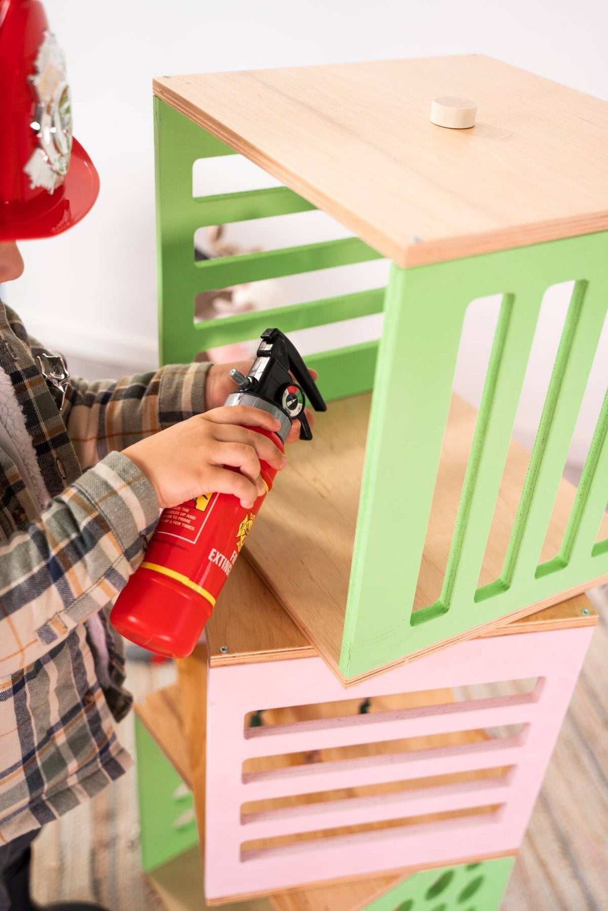 Kids Wooden Toy Storage Cube