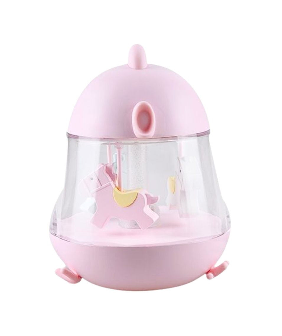 Lamp with Carousel and Music - Pink