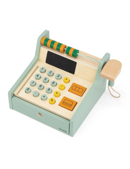 Wooden Store Cash Register with Accessories